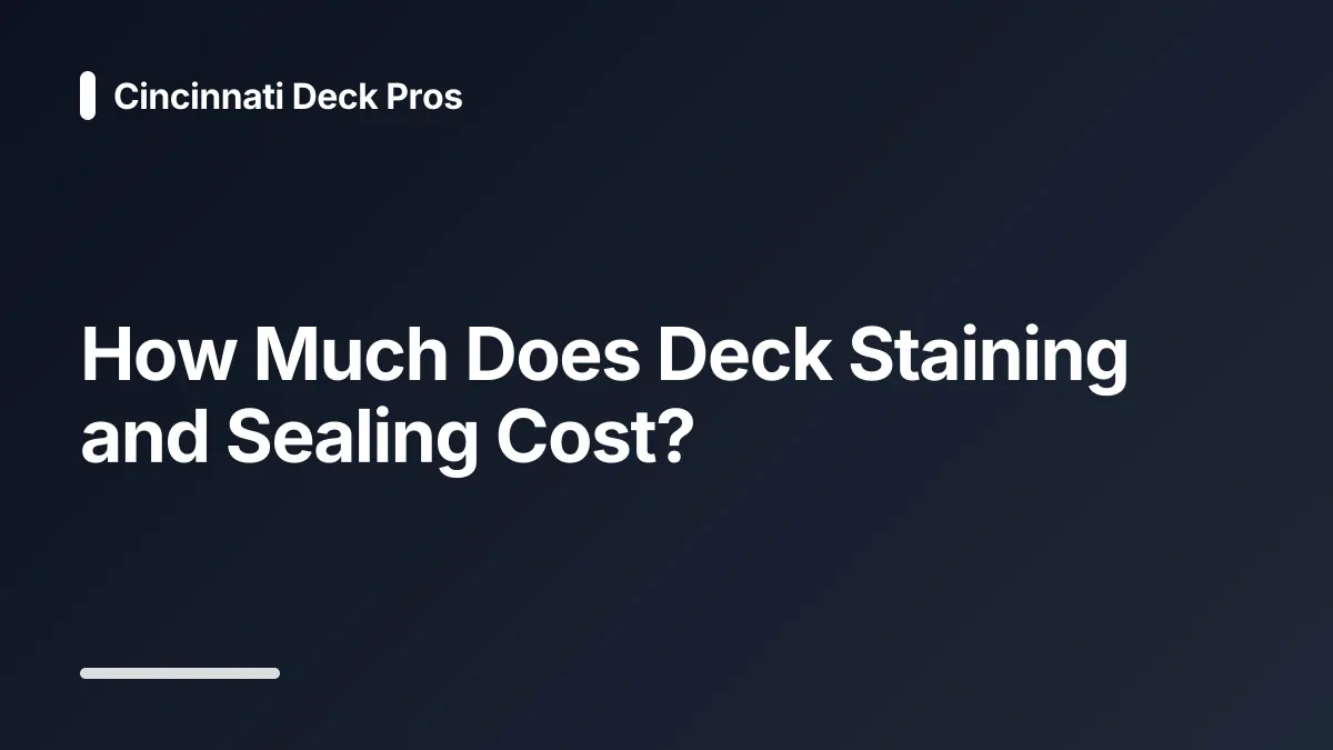 deck staining cost calculator