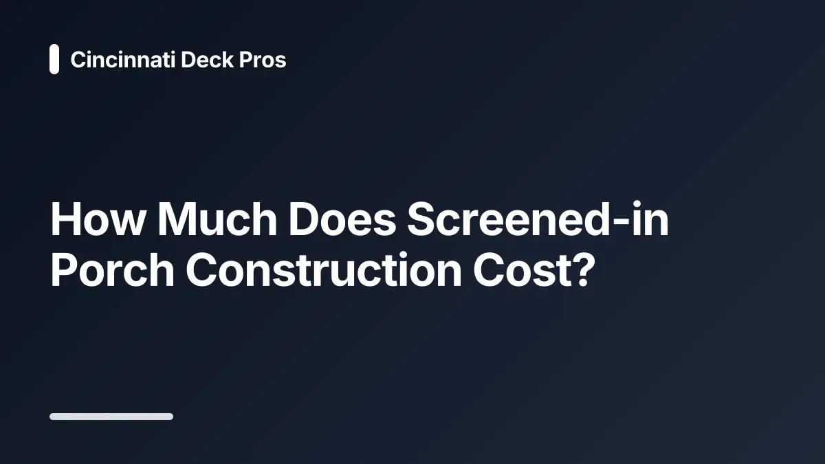 screened in porch cost