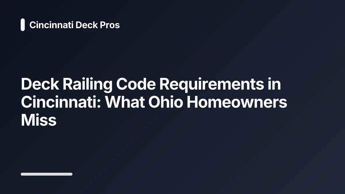 deck railing code Cincinnati