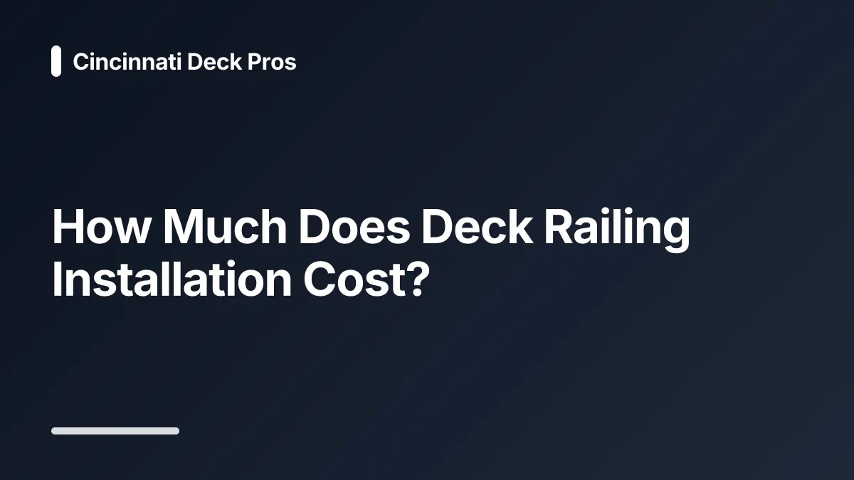deck railing installation cost