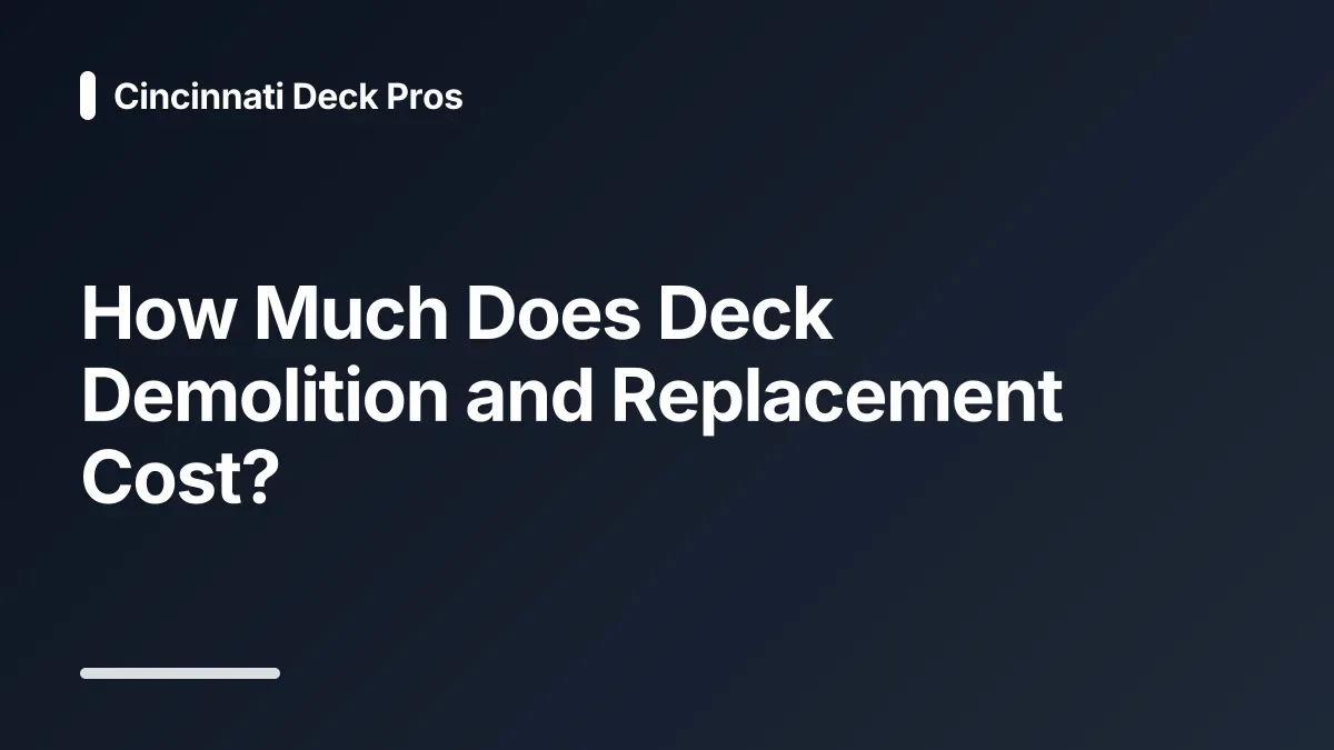 deck demolition cost