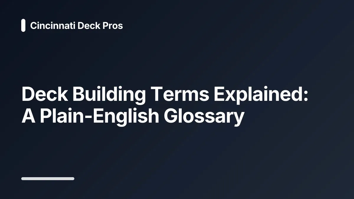 deck building glossary