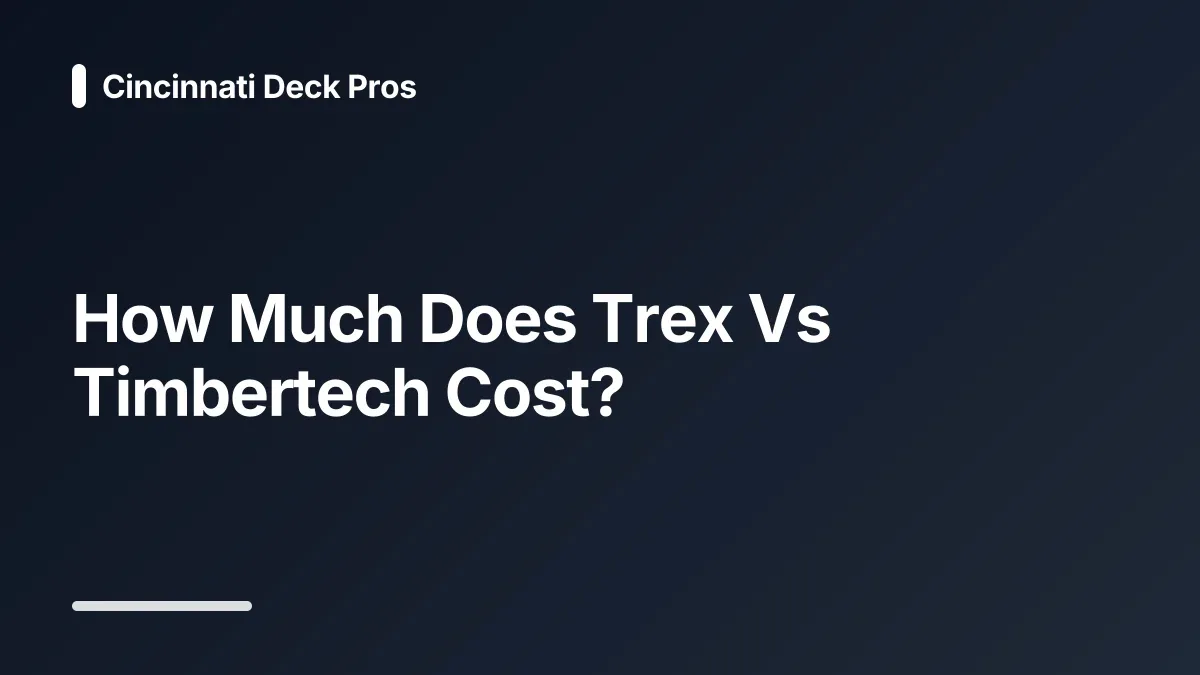 trex vs timbertech cost